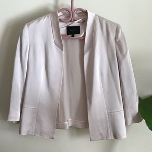 Blush satin blazer 🌸